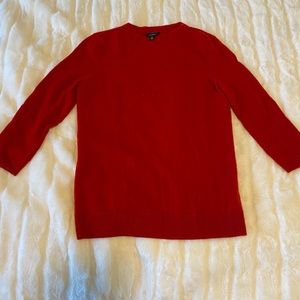 Talbots red cashmere sweater